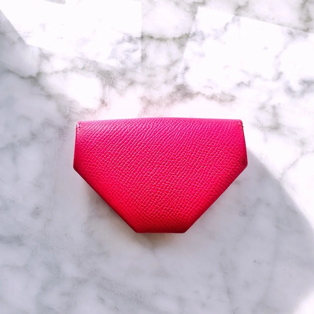 Hermes Le 24 Coin Change Purse Wallet Clutch Rose Extreme with Box & Ribbon - Picture 5 of 7